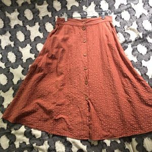 Clay red skirt from Roolee